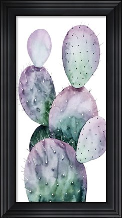 Framed Purple Cactus II Print