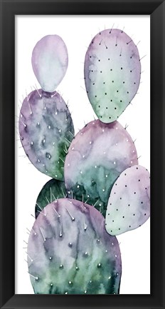 Framed Purple Cactus II Print