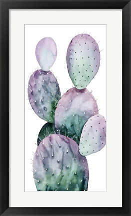 Framed Purple Cactus II Print