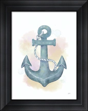 Framed Watercolor Anchor Print