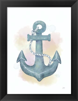 Framed Watercolor Anchor Print