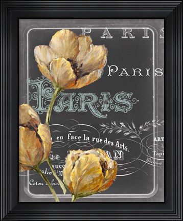 Framed Chalkboard Paris II Print