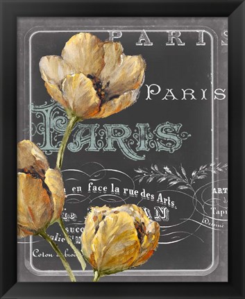 Framed Chalkboard Paris II Print