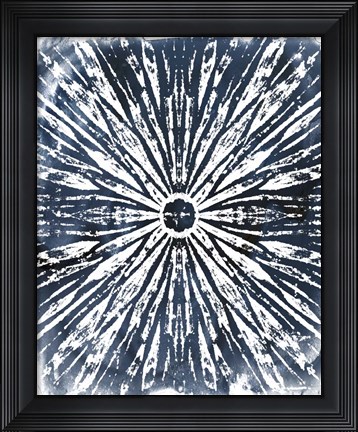 Framed Indigo Ink Motif I Print