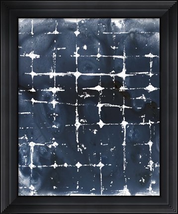 Framed Indigo Ink Motif II Print