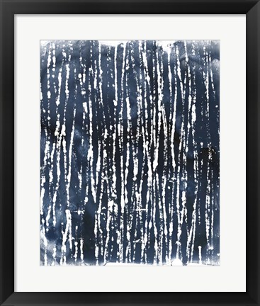 Framed Indigo Ink Motif III Print