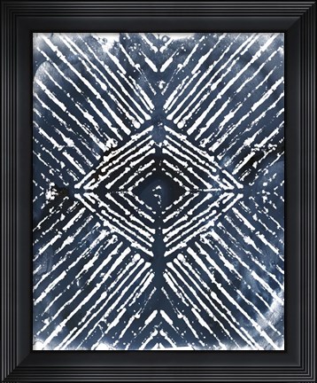 Framed Indigo Ink Motif IV Print