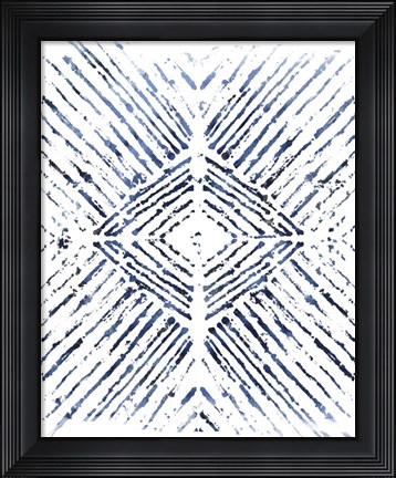 Framed Indigo Ink Motif VI Print