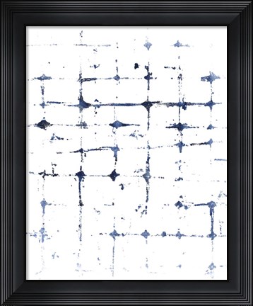 Framed Indigo Ink Motif VII Print