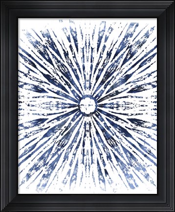 Framed Indigo Ink Motif VIII Print