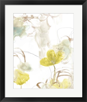 Framed Floral Arc I Print