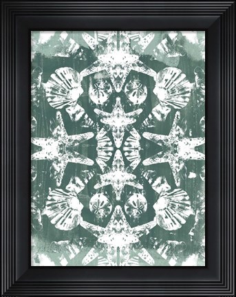 Framed Sea Green Kaleidoscope I Print