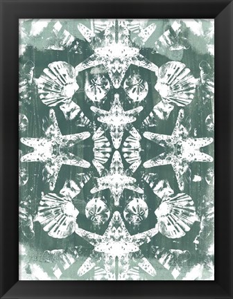 Framed Sea Green Kaleidoscope I Print