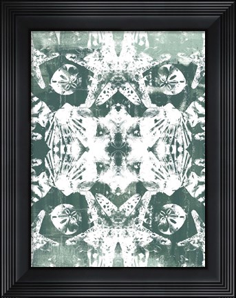 Framed Sea Green Kaleidoscope III Print