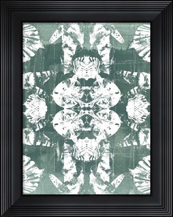 Framed Sea Green Kaleidoscope IV Print