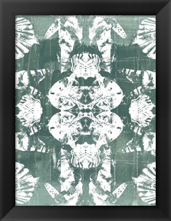 Framed Sea Green Kaleidoscope IV Print