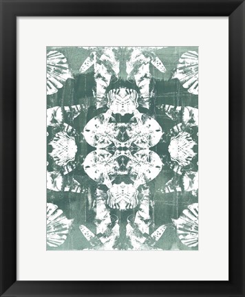 Framed Sea Green Kaleidoscope IV Print