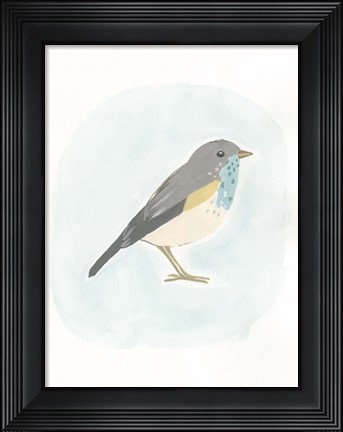 Framed Dapper Bird I Print