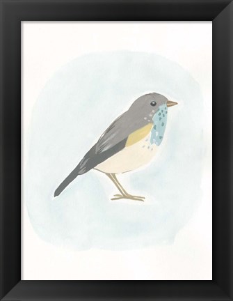 Framed Dapper Bird I Print