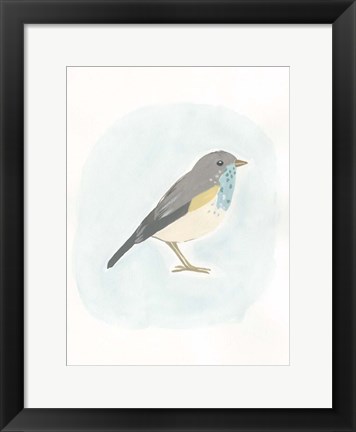 Framed Dapper Bird I Print