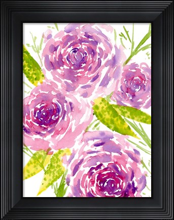 Framed Bouquet Rose II Print
