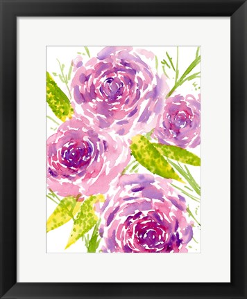 Framed Bouquet Rose II Print