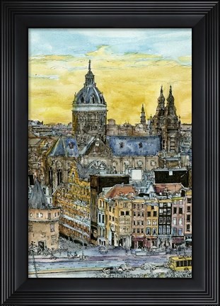 Framed European Afternoon V Print