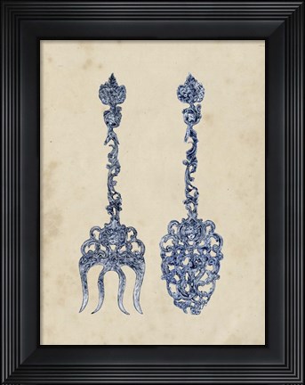 Framed Antique Utensils I Print