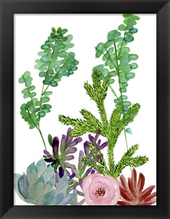 Framed Little Garden I Print