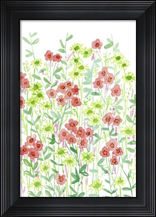 Framed Wall Flowers II Print