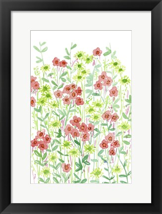 Framed Wall Flowers II Print