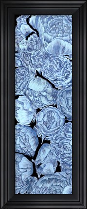 Framed Blue Peonies I Print