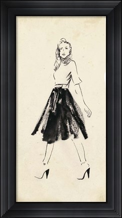 Framed Fashion Glimpse V Print