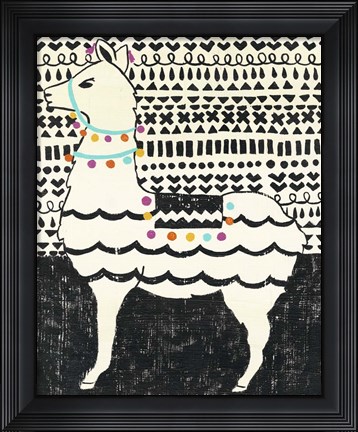 Framed Party Llama II Print