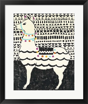 Framed Party Llama II Print