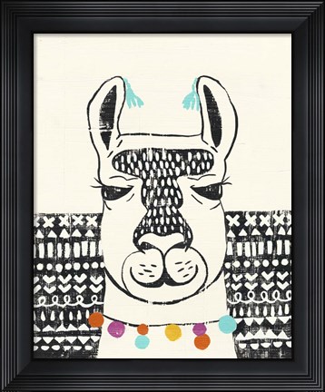 Framed Party Llama III Print