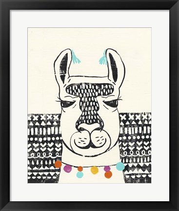 Framed Party Llama III Print