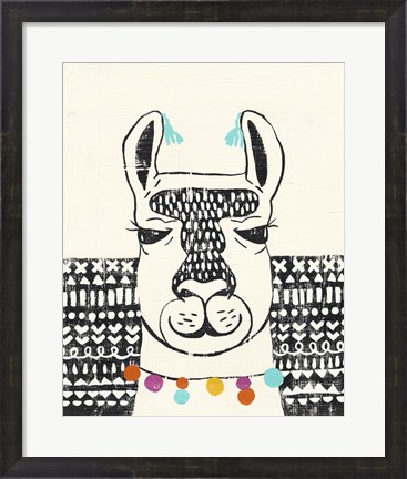 Framed Party Llama III Print