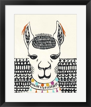 Framed Party Llama IV Print