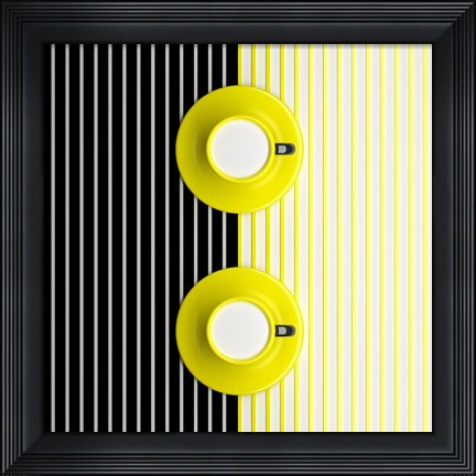 Framed Mugs Pattern Print