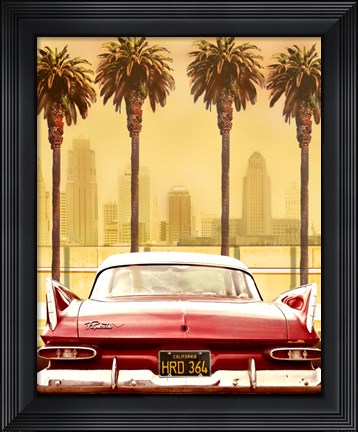 Framed Plymouth Savoy With Palms Print