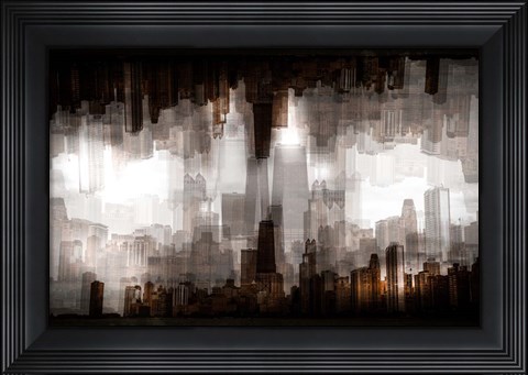 Framed Chicago Skyline Print