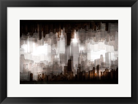 Framed Chicago Skyline Print