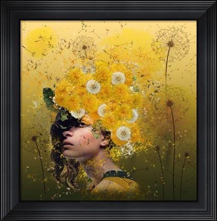 Framed Dandelions Print