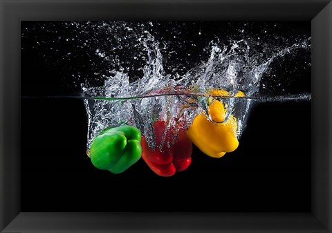 Framed Paprika Splash Print
