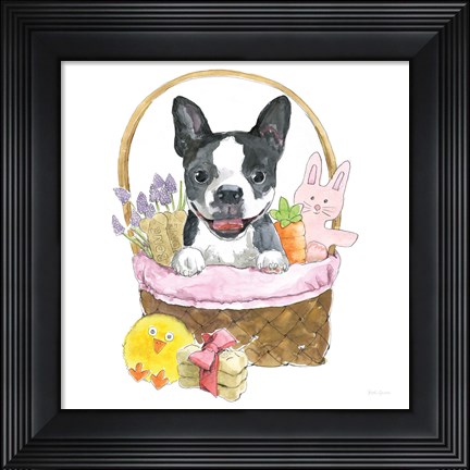 Framed Easter Pups VII Print