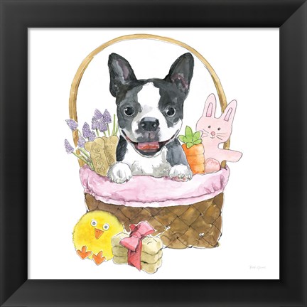 Framed Easter Pups VII Print