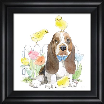 Framed Easter Pups V Print