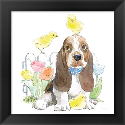 Framed Easter Pups V Print