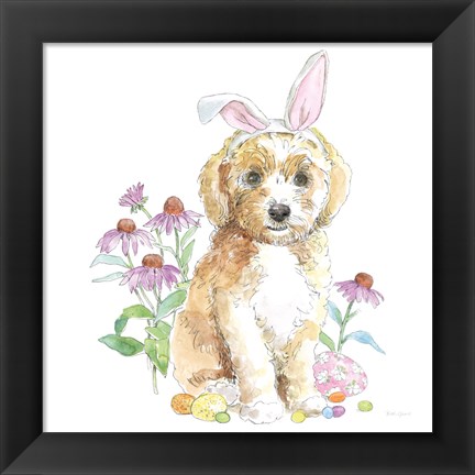 Framed Easter Pups IV Print